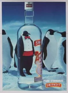 Smirnoff botella pingüino 